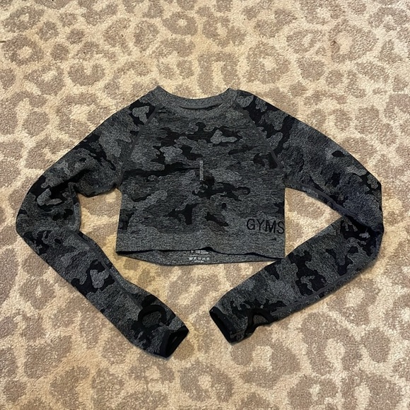Gymshark Adapt Camo Seamless Long Sleeve Crop Top - Picture 4 of 6